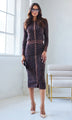 Generation Love - Primrose Jacquard Maxi Skirt - Brown/Black