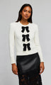 Generation Love - Collins Bow Cardigan - Cream/Black