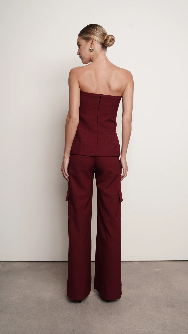 Parentezi - Ayle Bustier - Burgundy