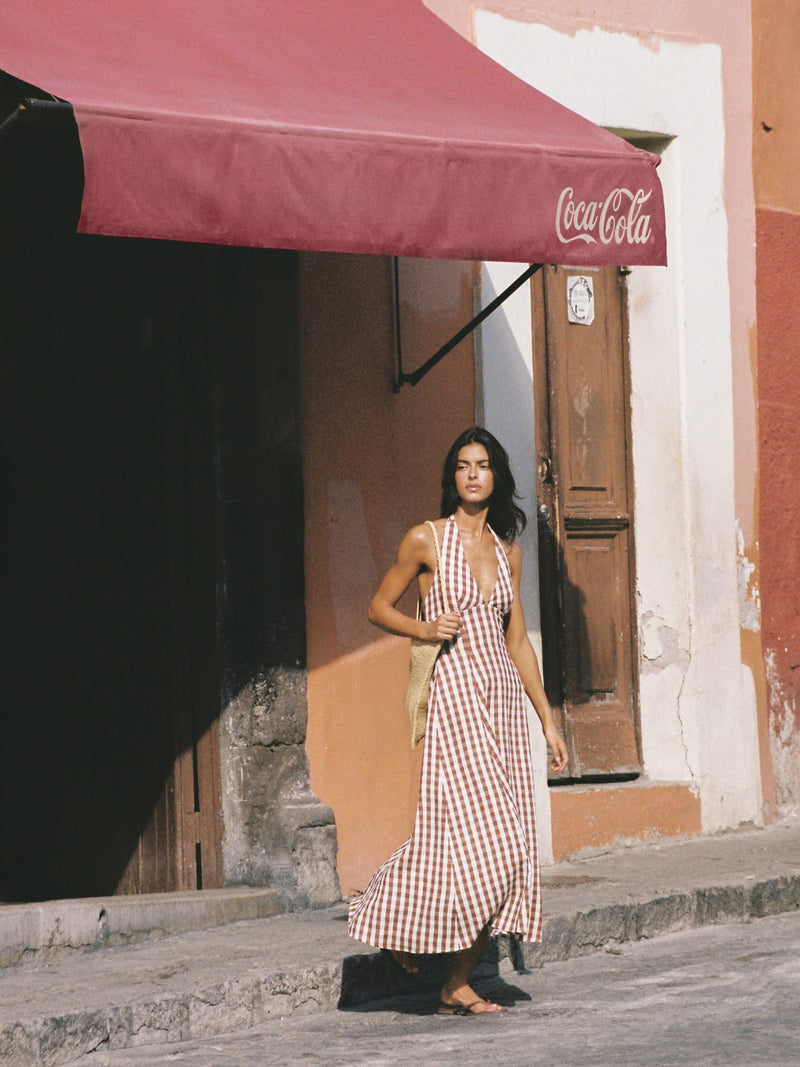 Faithfull The Brand - Marais Midi Dress - Gingham Cedar