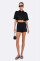 Parentezi - Valeria Cargo Crop - Black