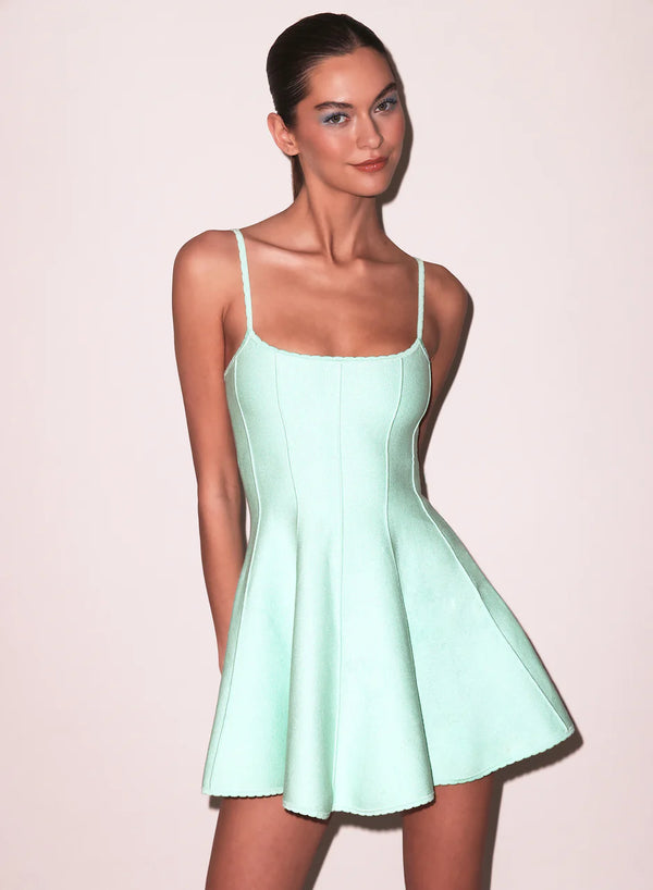 Fleur Du Mal - Flared Corset Dress - Mint