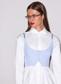 Fleur Du Mal - Tuxedo Crop Vest - Raindrop