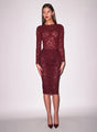 Fleur Du Mal - Le Stretch Lace Pencil Skirt - Auburn