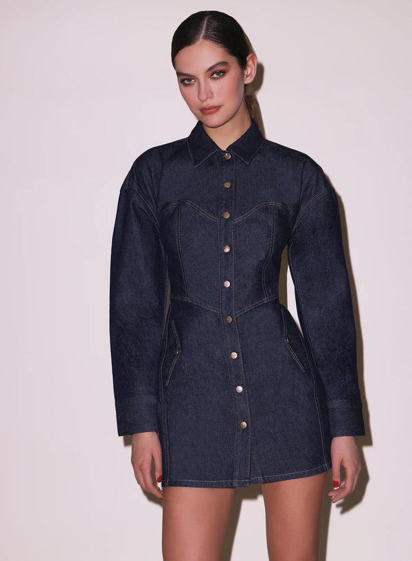 Fleur Du Mal - Denim Shirt Dress - Indigo Denim