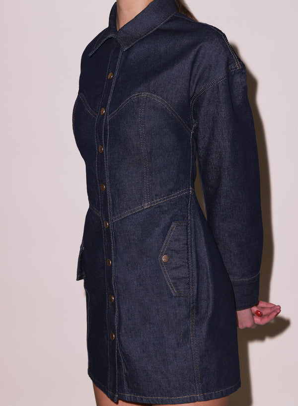 Fleur Du Mal - Denim Shirt Dress - Indigo Denim