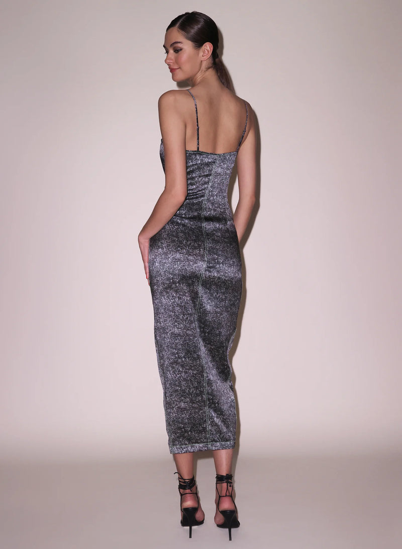 Fleur Du Mal - Margaux Maxi Dress - Grey Acid Wash