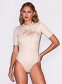 Fleur Du Mal - Lace Guipure Knit Bodysuit - Linen Beige