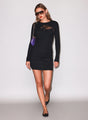 Fleur Du Mal - Lace Guipure Knit Dress - Black