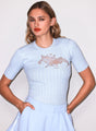 Fleur Du Mal - Lace Guipure Knit Bodysuit - Raindrop