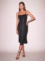 Fleur Du Mal - Pansy Jacquard Ruched Bust Dress - Black
