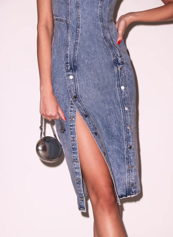 Fleur Du Mal - Denim Undo Me Dress - Acid Denim Blue