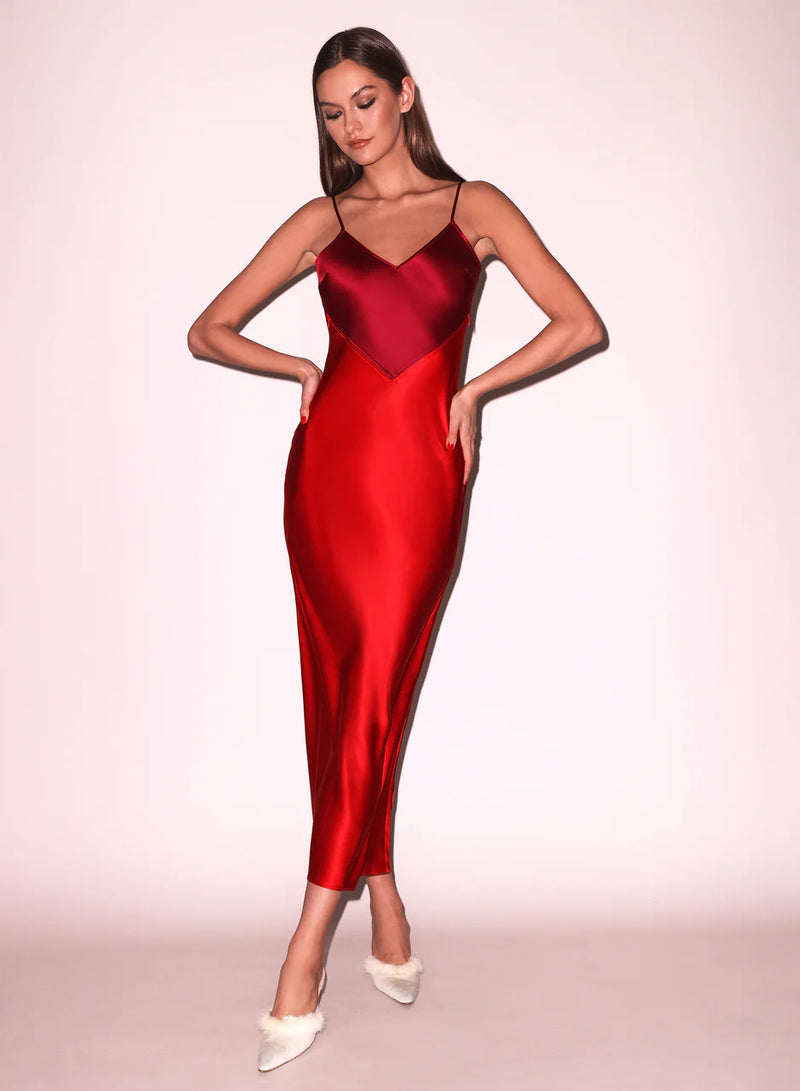 Fleur du Mal Scarlet Silk Slip Dress - Red Fleur du Mal Scarlet Silk Slip Dress - Red