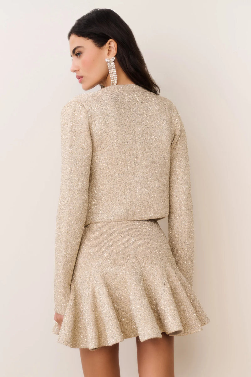 Loveshackfancy - Ferra Sequin Stretch Knit Cardigan - Multiple Colors