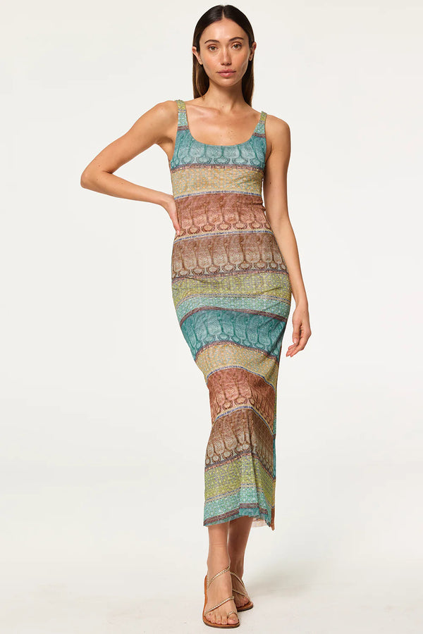 Misa - Khloe Dress - Paisley Ombre Chiffon