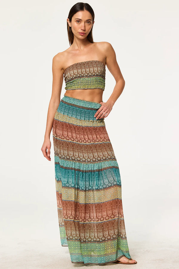 Misa - Polly Skirt - Paisley Ombre Chiffon