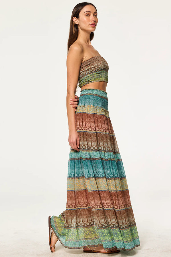 Misa - Polly Skirt - Paisley Ombre Chiffon
