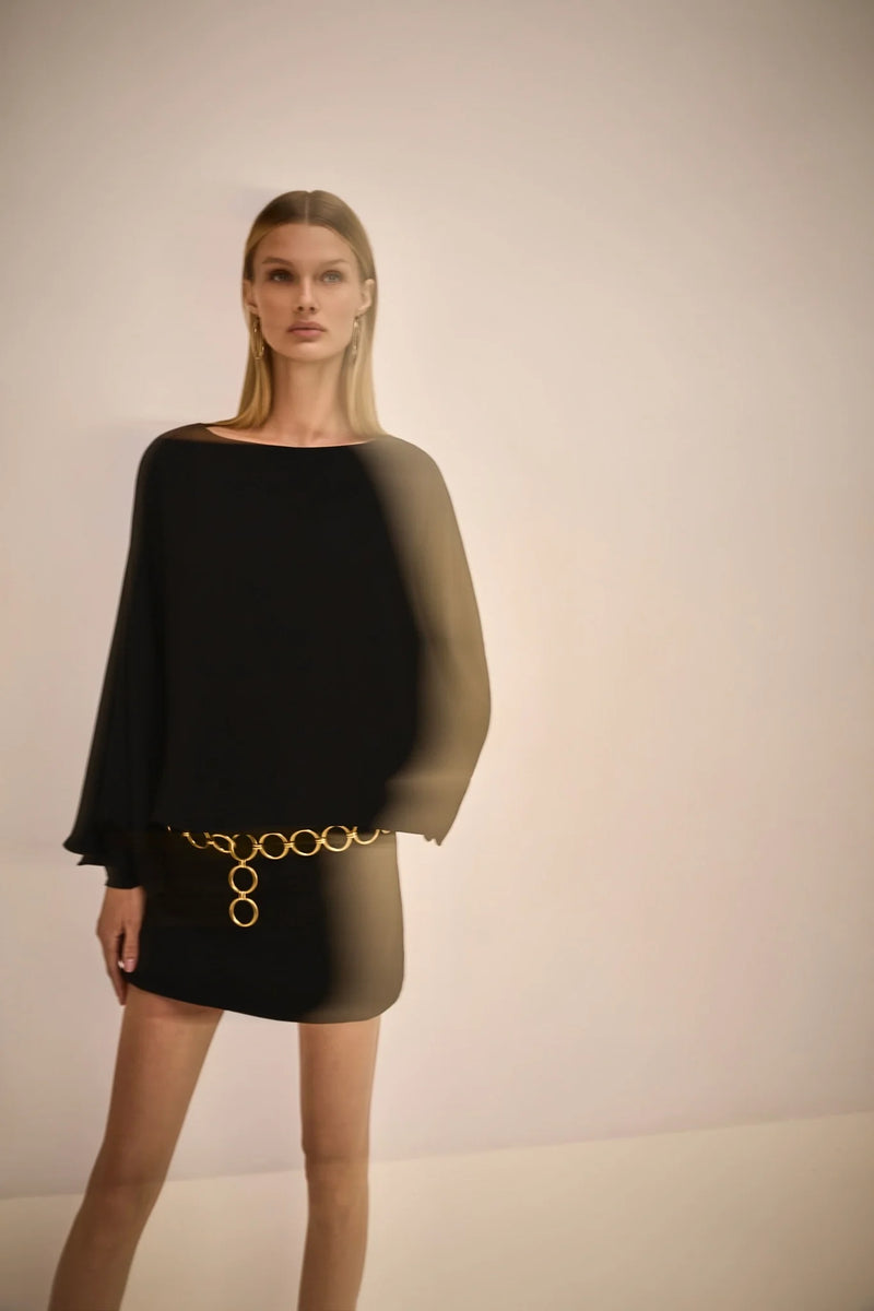 Alexis - Kellis Dress with Belt - Black