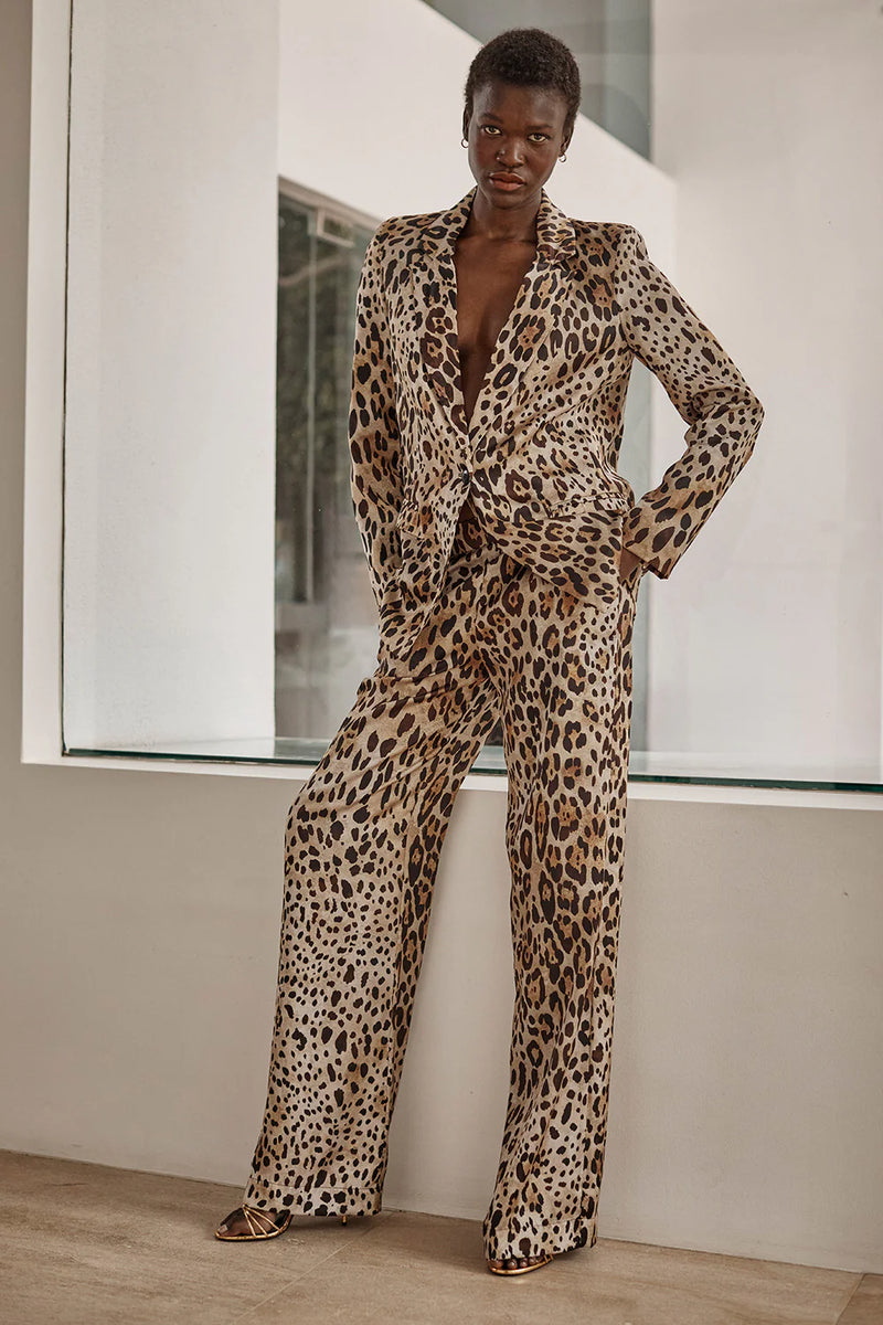 Misa - Cher Pant - Leopard Print