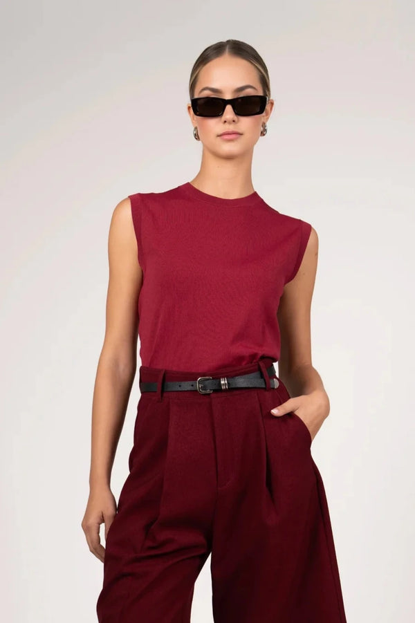 Parentezi - Mila Knit Top - Bordeaux