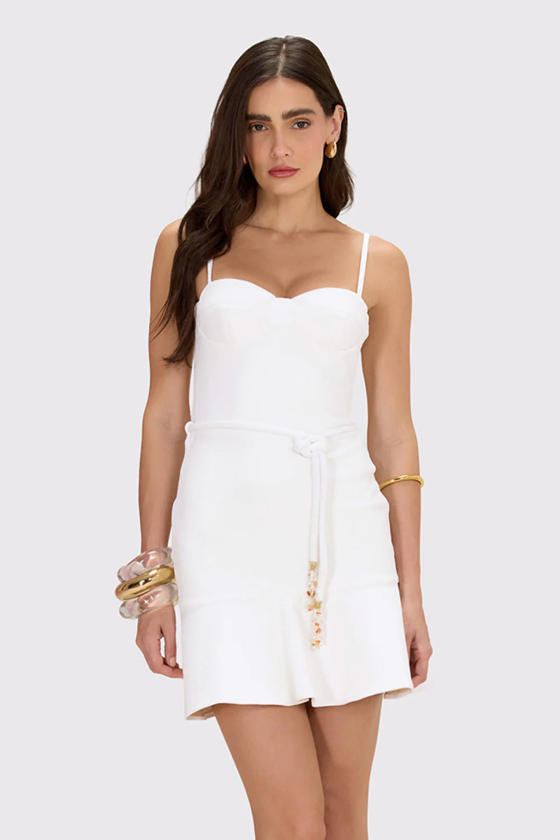 JADE KNIT MINI DRESS XS / OFF White