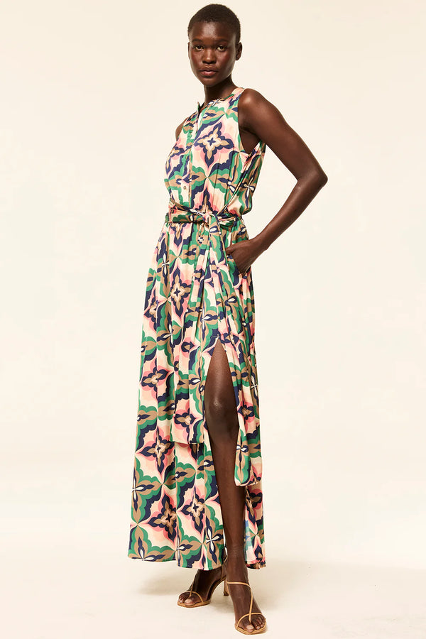 Misa - Anabella Dress - Mosaic Coral