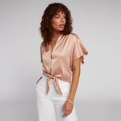 Generation love - Caro Tie Front Blouse - Terracotta