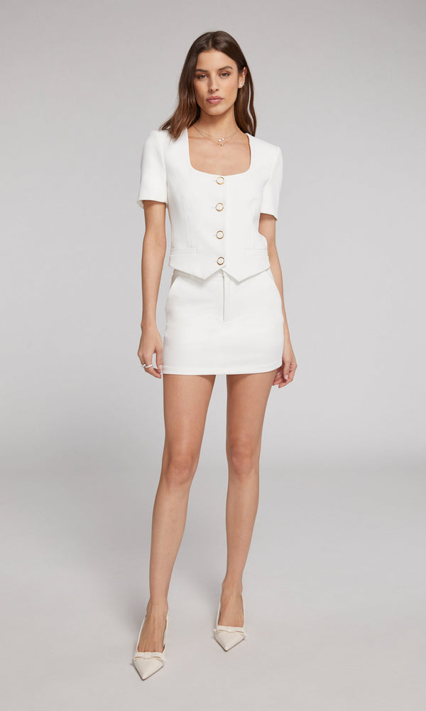 Generation love - Daphne Crepe Mini Skirt - White