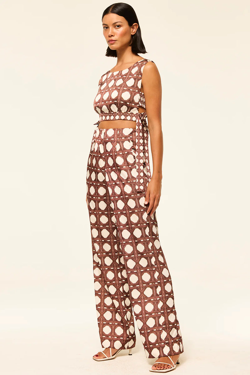Misa - Olena Top - Choco Rattan Tile