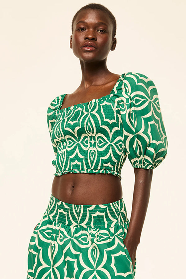 Misa - Cyra Top - Green Mosaic