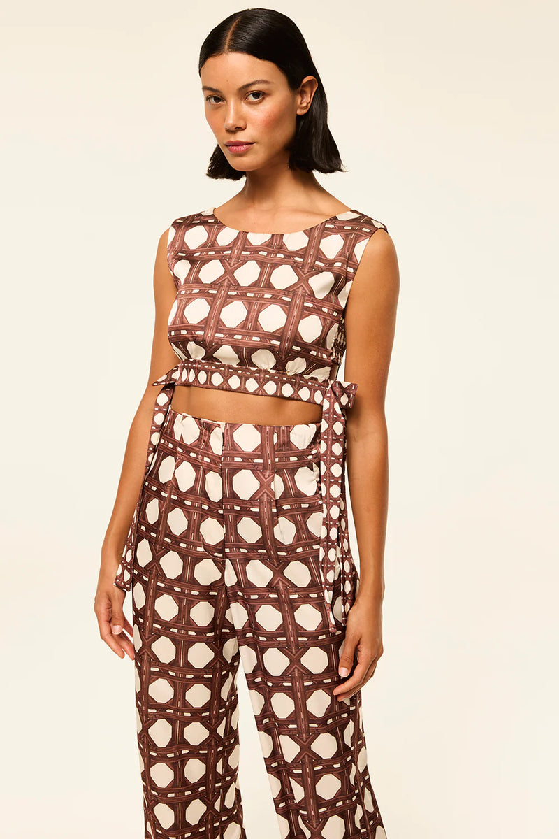 Misa - Olena Top - Choco Rattan Tile