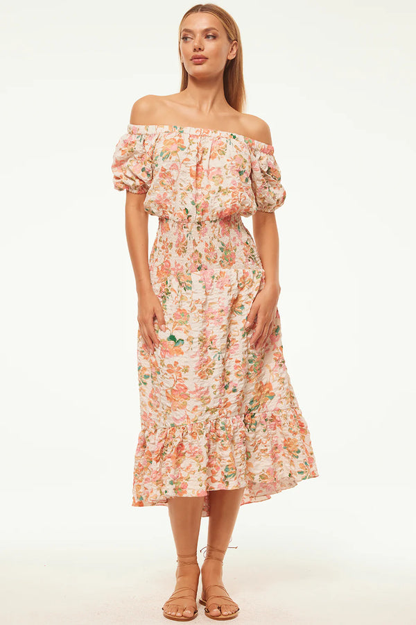 Misa Vina Mesh Printed T-Shirt Dress- Citrus Slice