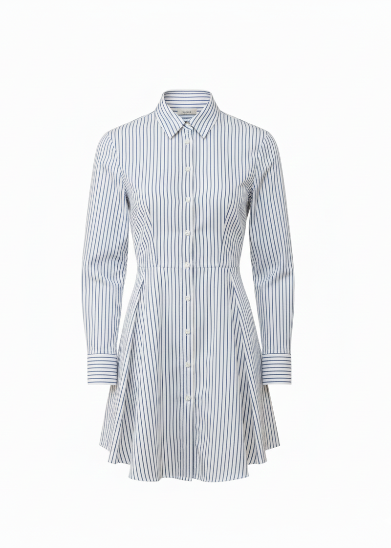 grey and white striped shirt dress Fleur Du Mal - Zoe cf-size-xl