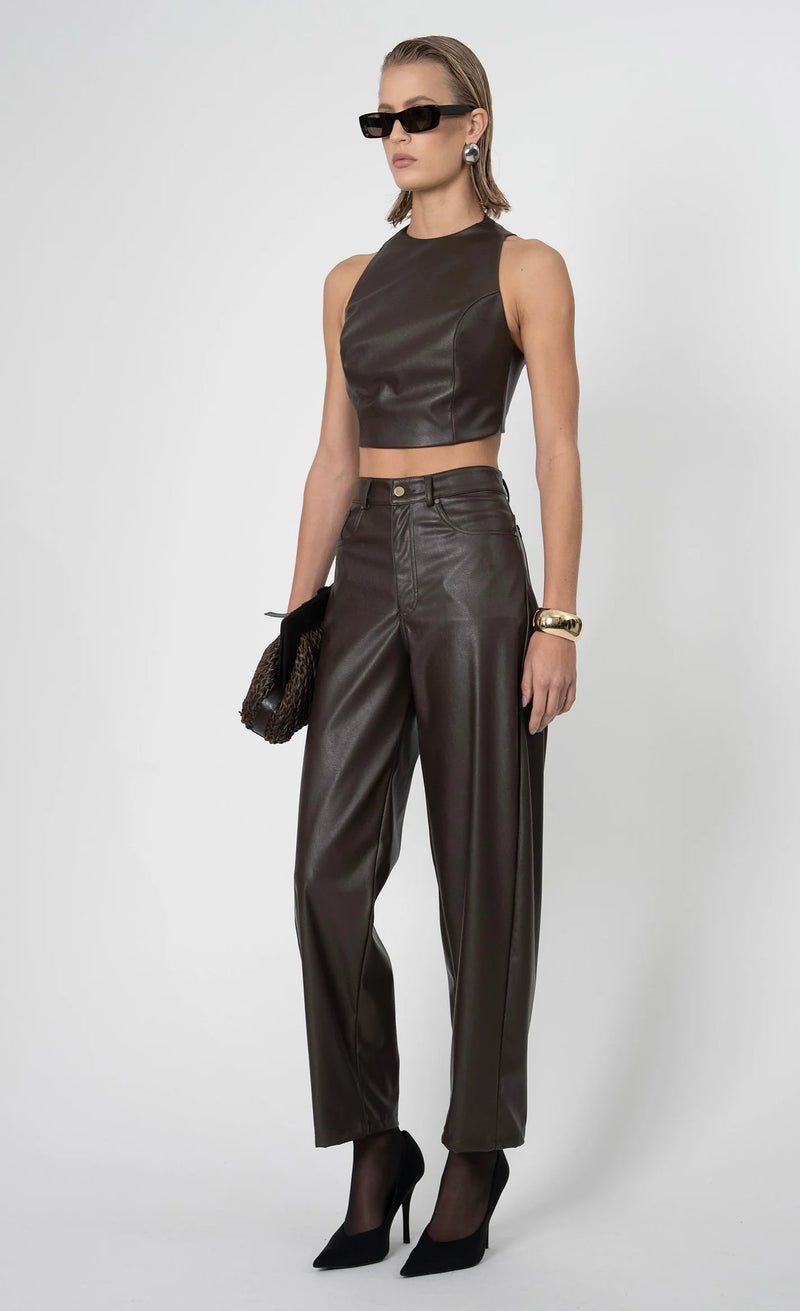 Nonchalant - Perrie Crop - Brown