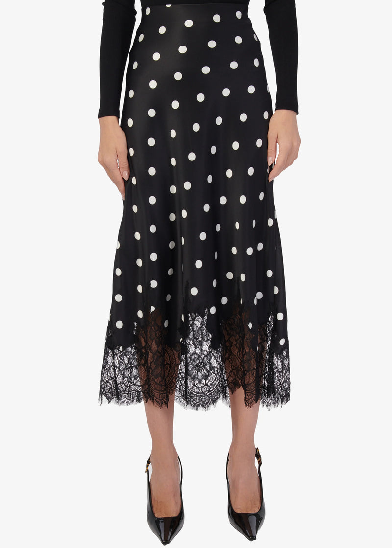 Cami NYC - Vivienne Skirt - Black Polka-Dot