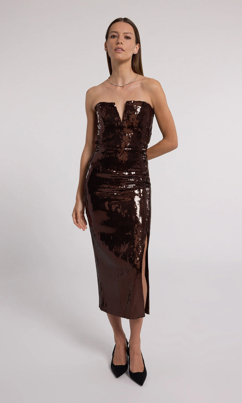 Generation love - Blaine Sequin Dress - Brown