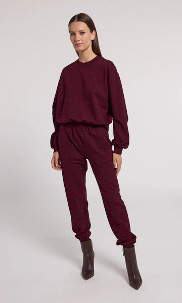 Generation love - Ruel Compact Crystal Sweatpants - Black Cherry