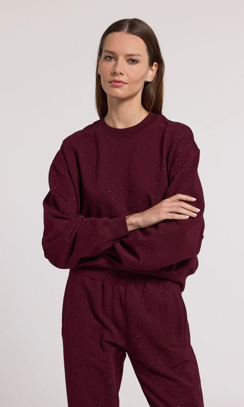 Generation love - Colby Compact Crystal Sweatshirt - Black Cherry