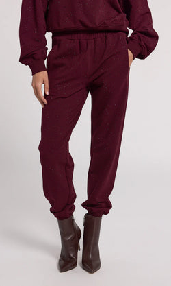 Generation love - Ruel Compact Crystal Sweatpants - Black Cherry