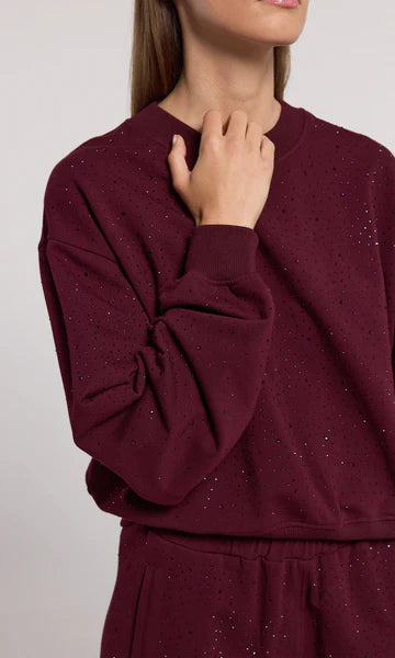 Generation love - Colby Compact Crystal Sweatshirt - Black Cherry