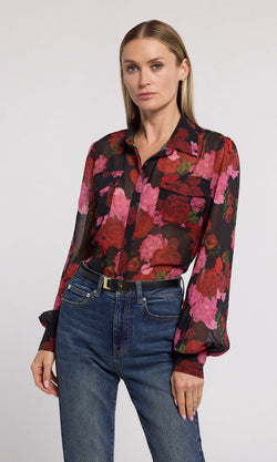 Generation love - Oslo Floral Shirt - Floral Fantasy Red