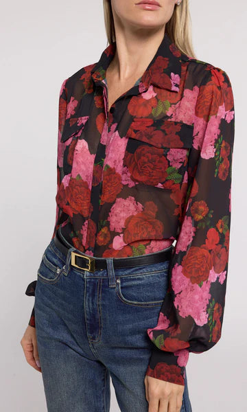 Generation love - Oslo Floral Shirt - Floral Fantasy Red