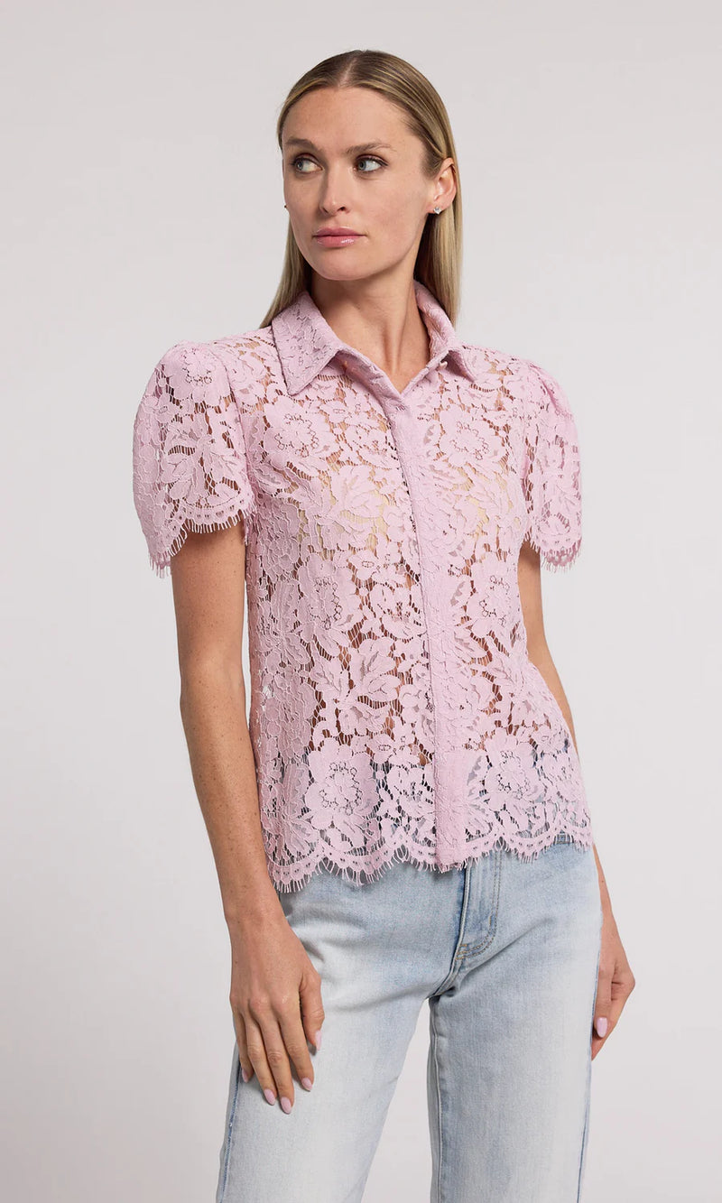 Generation love - Murphy Lace Shirt - Powder Pink