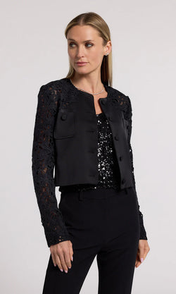 Generation love - Cortez Lace Combo Jacket - Black