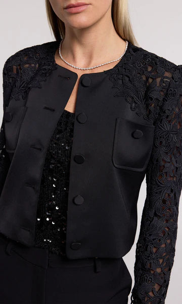 Generation love - Cortez Lace Combo Jacket - Black