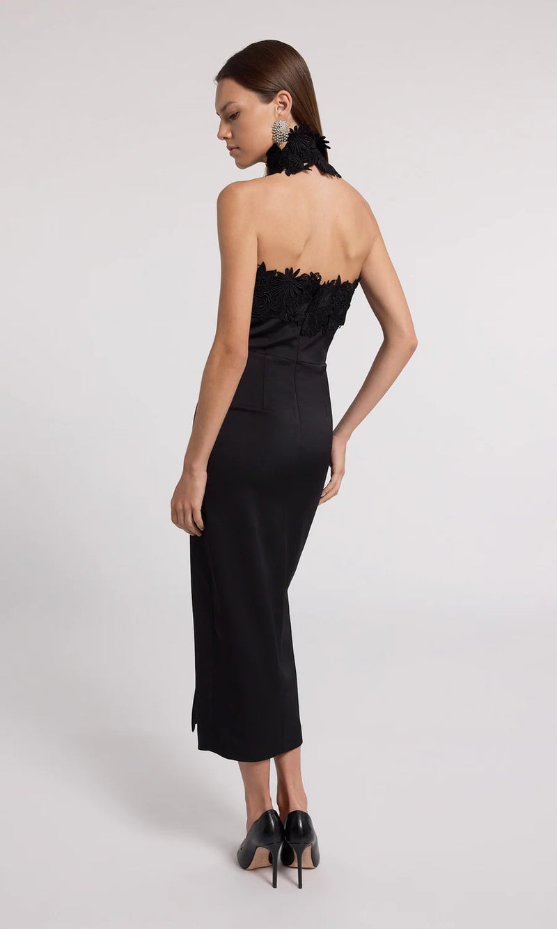Generation love - Raven Lace Combo Halter Dress - Black Generation love - Raven Lace Combo Halter Dress - Black