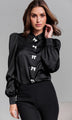 Generation Love - Arly Bow Blouse - Black/White