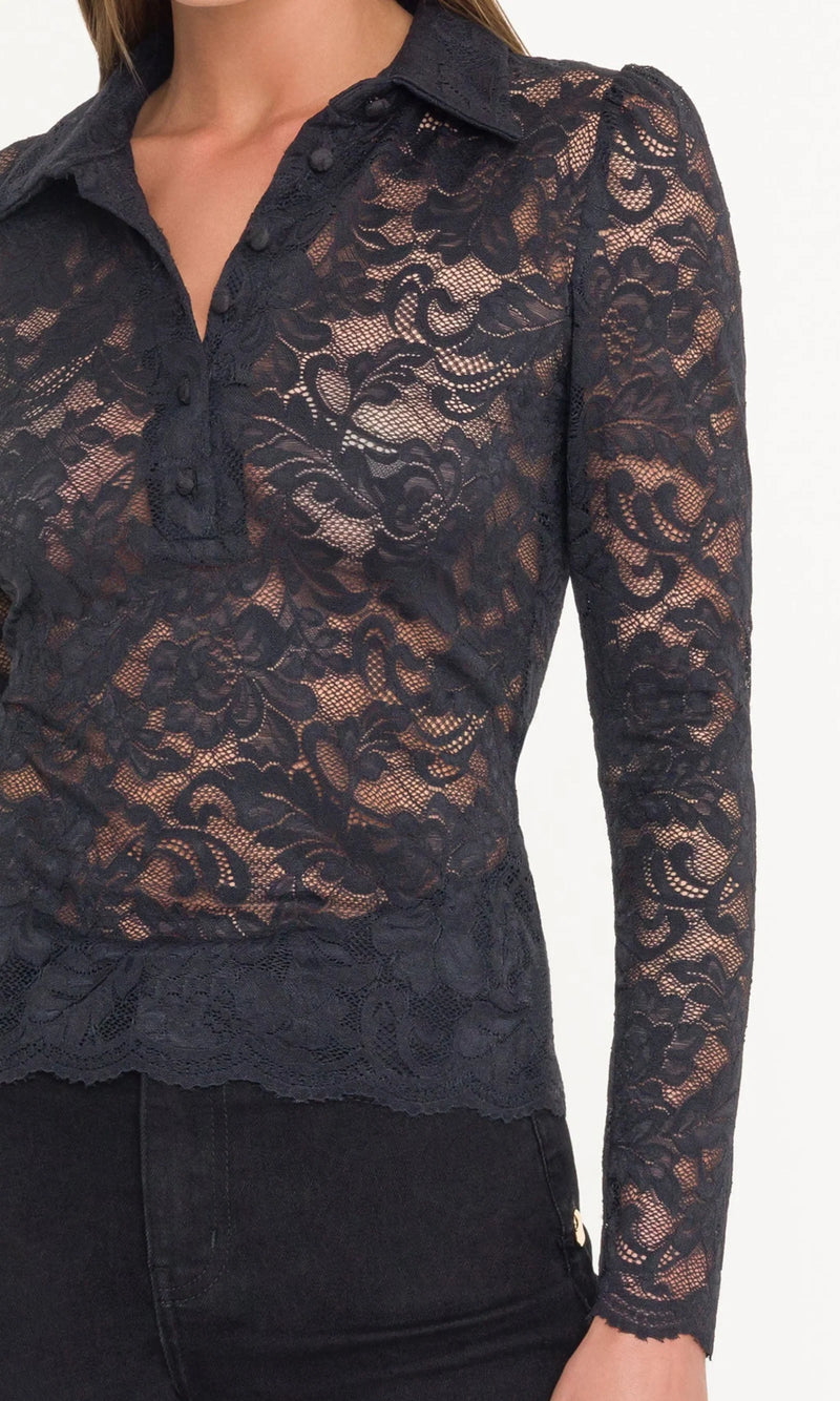 Generation Love - Dominique Lace Top - Black