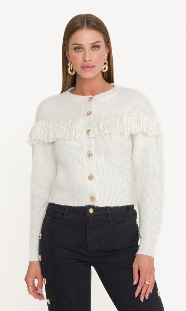 Generation Love - Shifra Fringe Cardigan - Cream