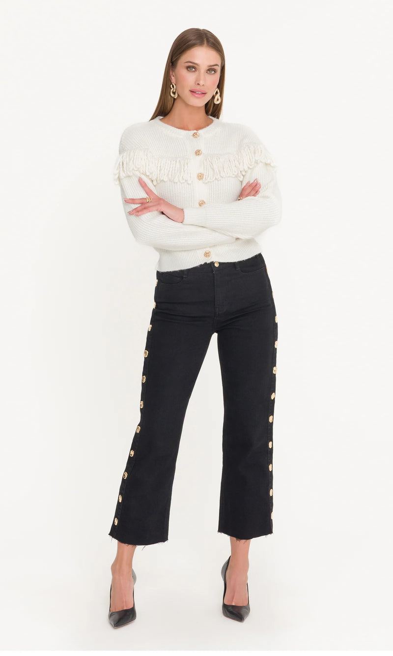 Generation Love - Shifra Fringe Cardigan - Cream